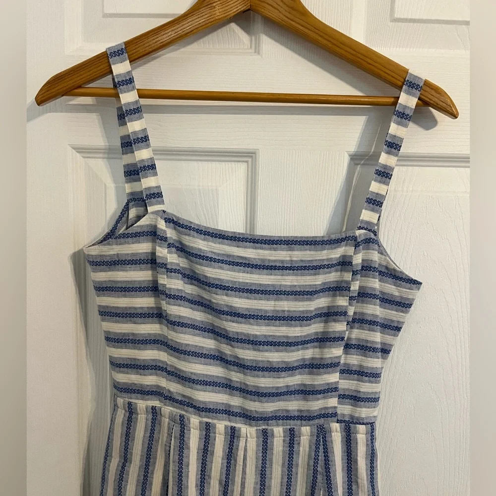 GB jumpsuit size 6 blue and white tie back - Picture 6 of 6